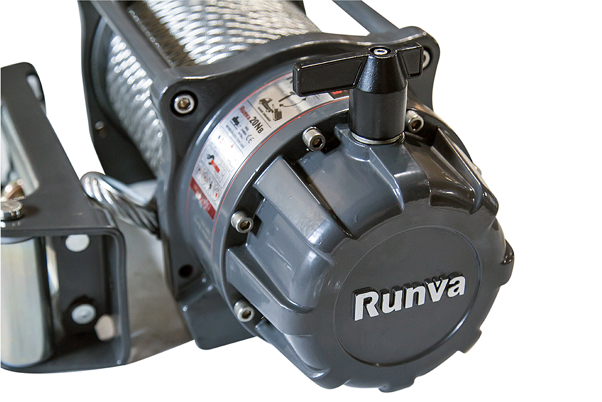 RUNVA Лебёдка автомобильная электрическая 12V Runva EWB20000U влагозащищенная, стальной трос