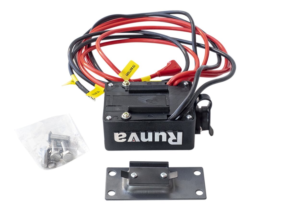 RUNVA Лебёдка электрическая 12V Runva EWT4500ASR 2041 кг (синтетический трос)