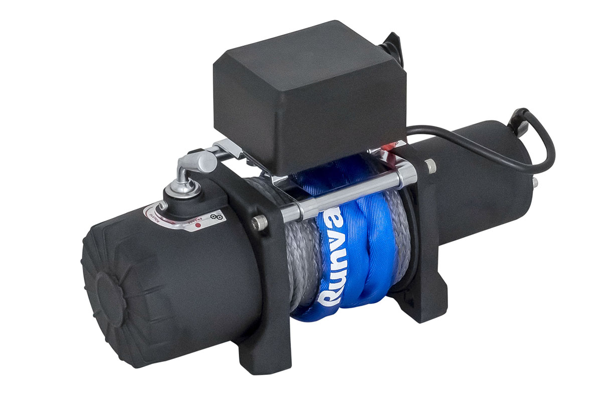 RUNVA Лебёдка автомобильная электрическая 12V Runva EWX5000SR 2268 кг (синтетический трос)