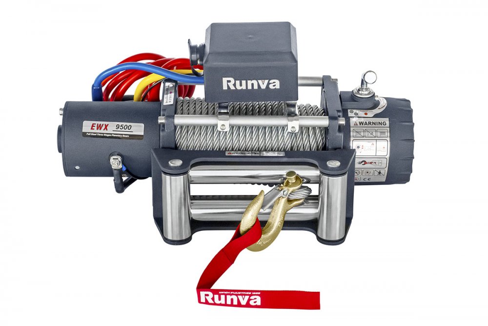 RUNVA Лебёдка автомобильная электрическая 12V Runva EWX9500S 4350 кг