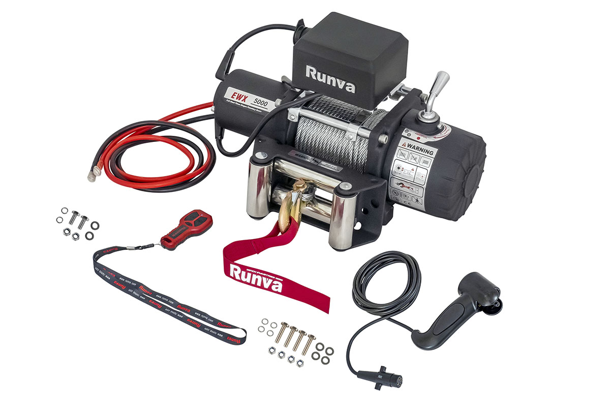 RUNVA Лебёдка автомобильная электрическая 12V Runva EWX5000S 2268 кг