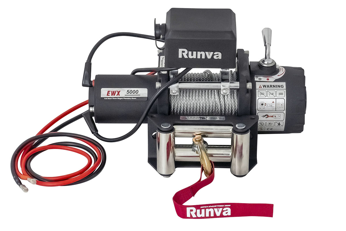 RUNVA Лебёдка автомобильная электрическая 12V Runva EWX5000S 2268 кг