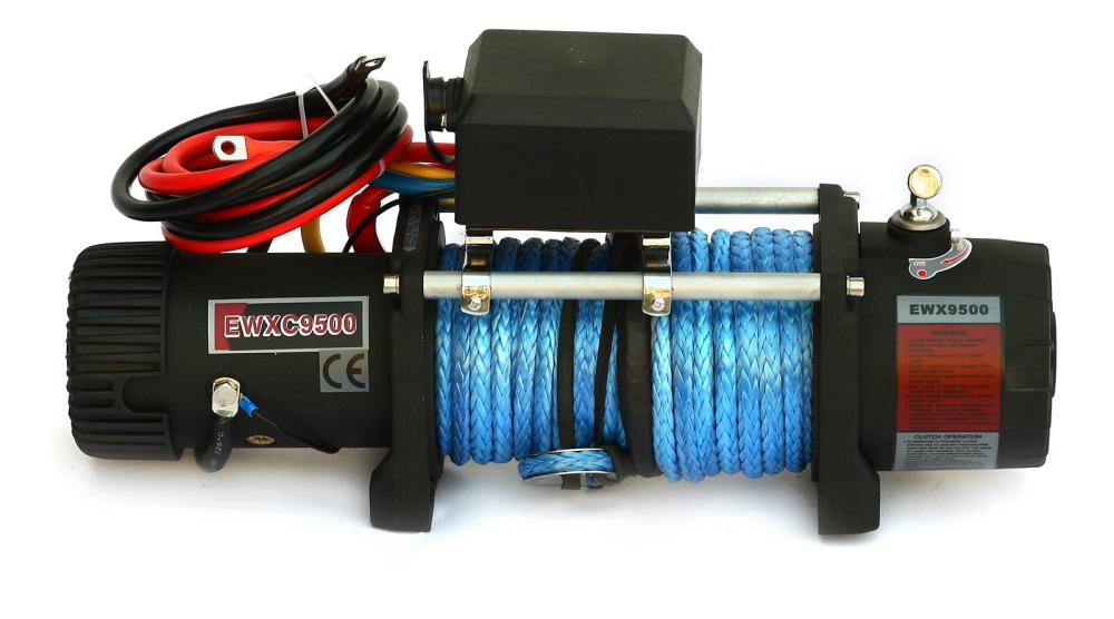 RUNVA Лебёдка электрическая высокоскоростная 12V Runva EWXC9500SSR 4350 кг (синтетический трос)