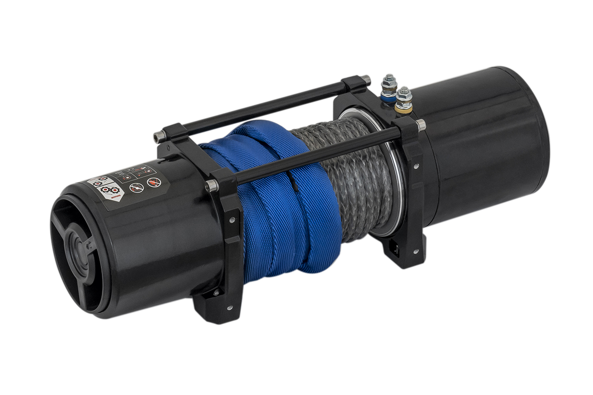 RUNVA Лебёдка автомобильная электрическая 12V Runva EWV6000SSR 2722 кг (синтетический трос)