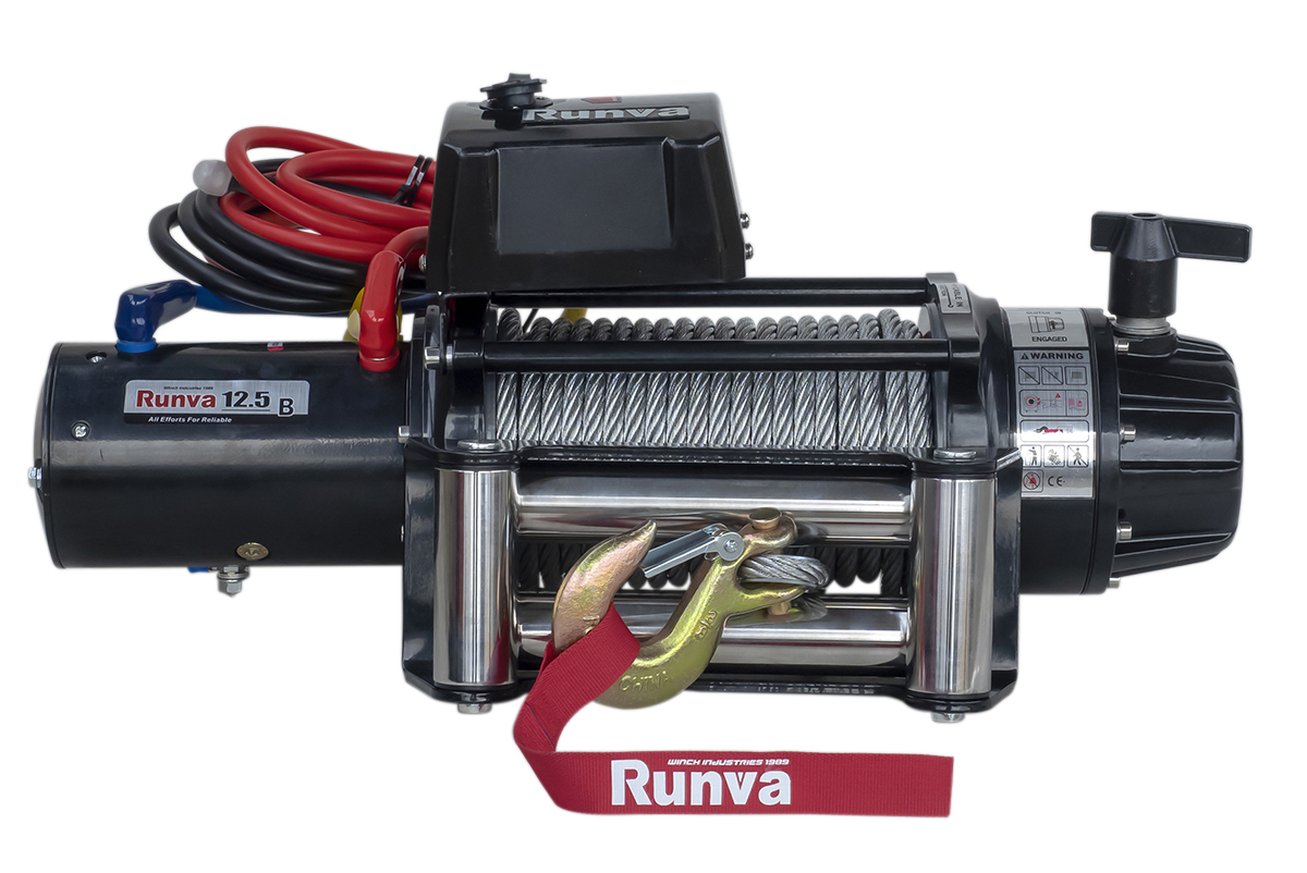 RUNVA Лебёдка электрическая 24V Runva EWB12500S24V 5670 кг (влагозащищенная)