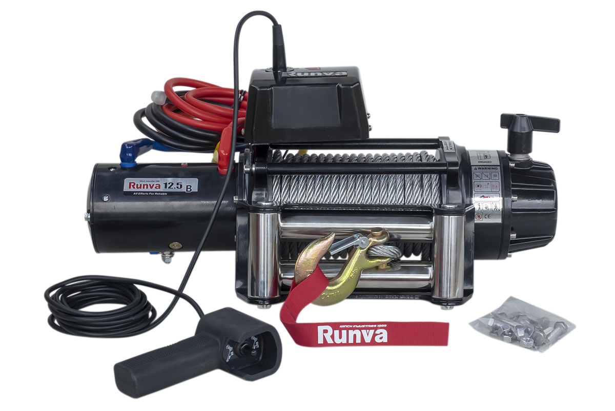 RUNVA Лебёдка электрическая 24V Runva EWB12500S24V 5670 кг (влагозащищенная)