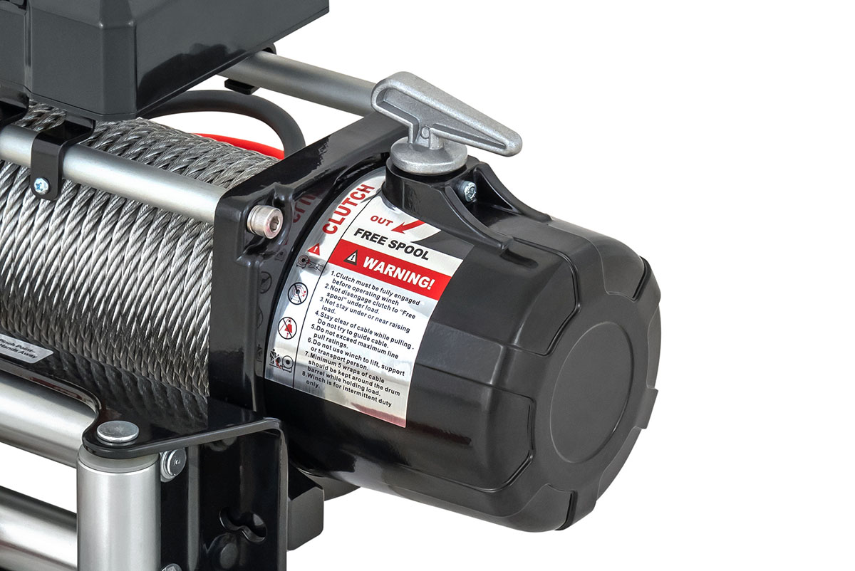 RUNVA Лебёдка автомобильная электрическая 12V Magnum 12000 lbs 5443 кг (стальной трос)