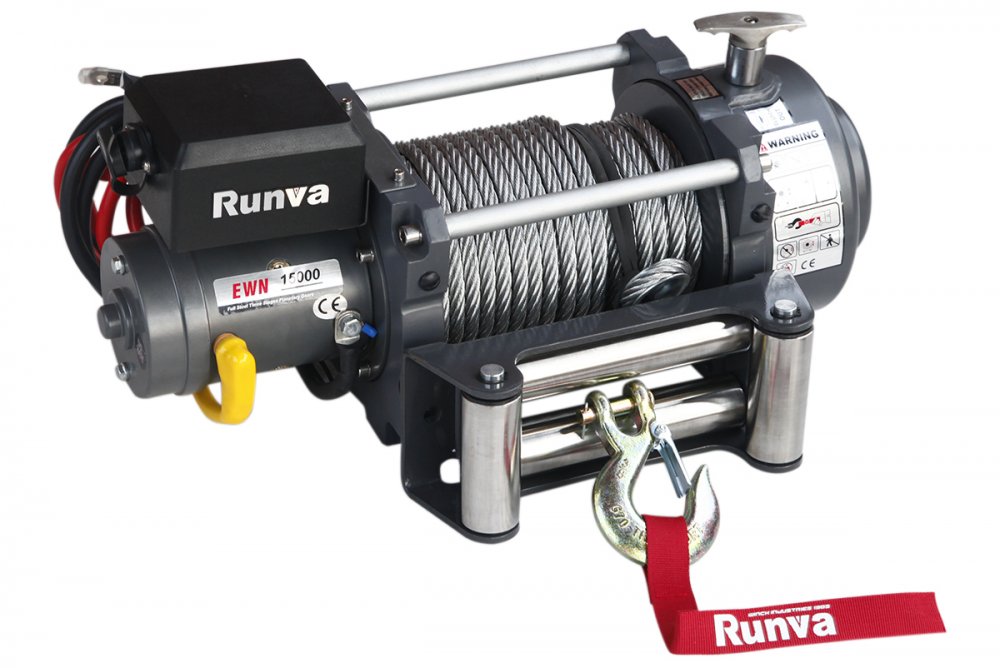 RUNVA Лебёдка электрическая (индустр.) 24V Runva EWN15000U24V 6800 кг