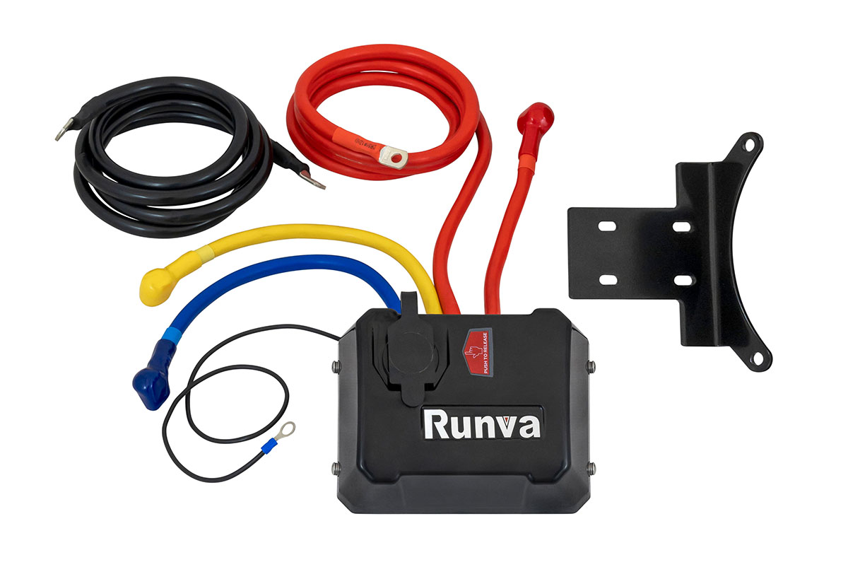 RUNVA Лебёдка автомобильная электрическая 12V Runva EWB9500MAX-Q-SR 4350 кг MAX высокоскоростная, влагозащищенная, синтетический трос
